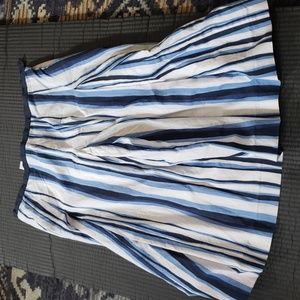Talbots blue striped skirt